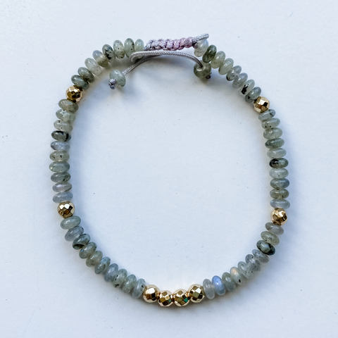 Bracelet Perles Tressées Labradorite