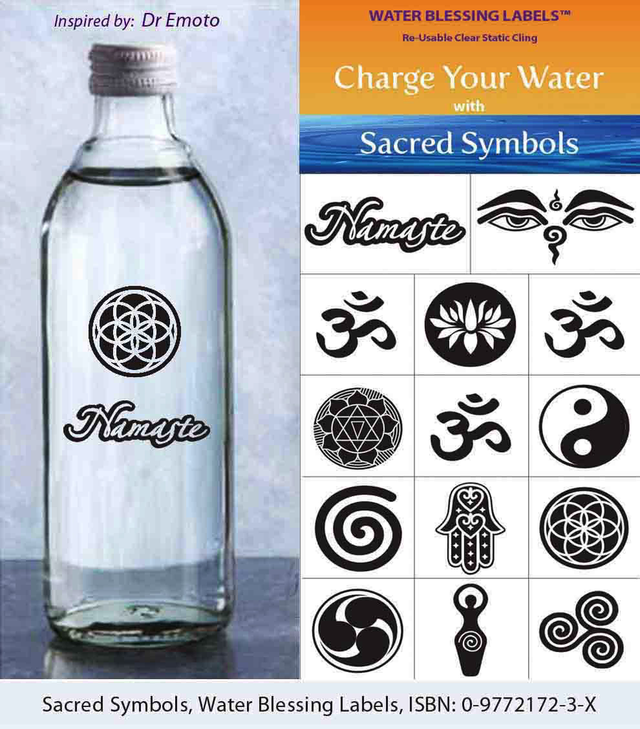 Water stickers Sacred Symbols blessing labels
