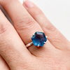 Ring apatite facet hexagon sterling silver