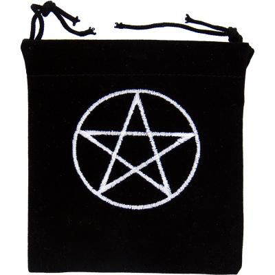 Bag black velvet pentacle 4x4