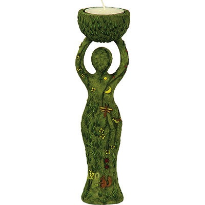 Statue Nurturing Fertility Goddess Tlight holder