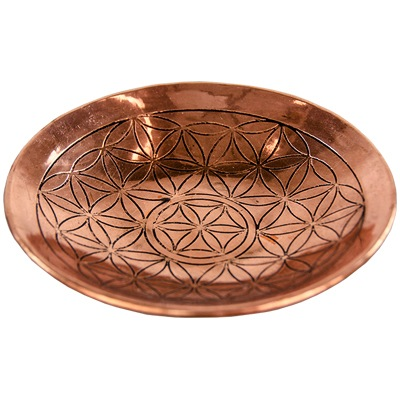 Copper flower of life plate 5.75”