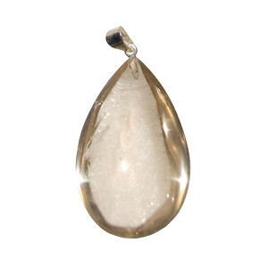 Pendentif larme Quartz Fumé