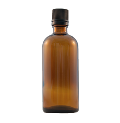 Bottle amber 120ml with black cap
