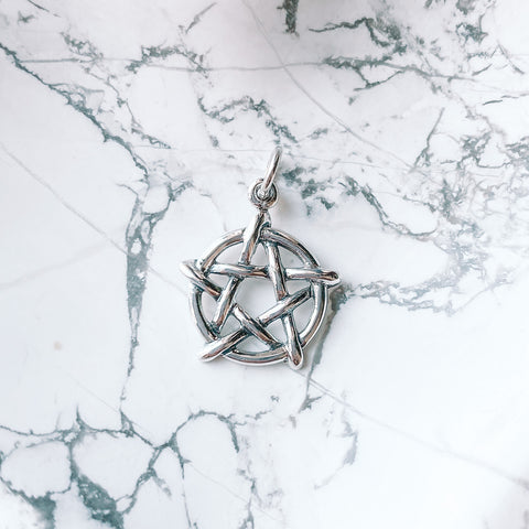 Breloque pentagramme en argent sterling