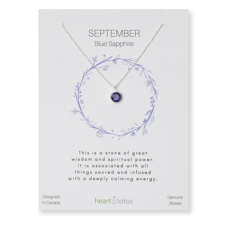 Birthstone Necklaces September Sapphire