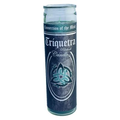 Glass Ritual Candle - Triquetra - Patchouli