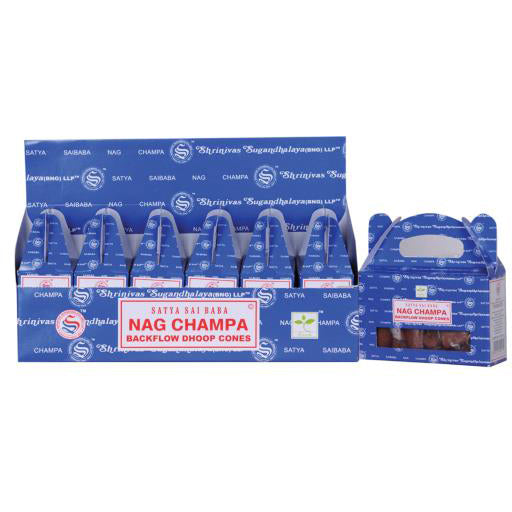 Incense Satya Nag Champa Back Flow Cones (24 cones)