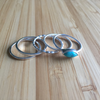 Ring 5 band turquoise sterling silver