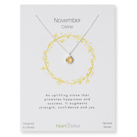 Birthstone Necklaces November Citrine
