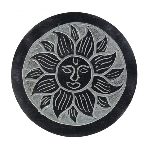 Porte Encens Rond Soleil Noir